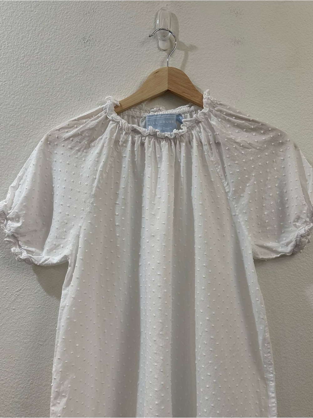 Hill House The Katherine Nap Dress In Sheer White Swiss Dot Size XS - Picture 6 of 13